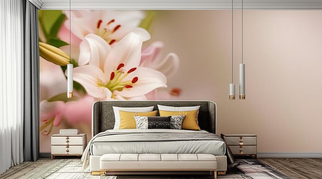 Dlaczego warto wybrać fototapety z liliami do sypialni?