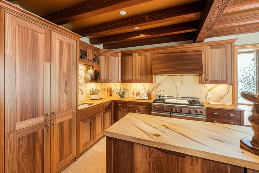 Popularne gatunki drewna do kuchni rustykalnej