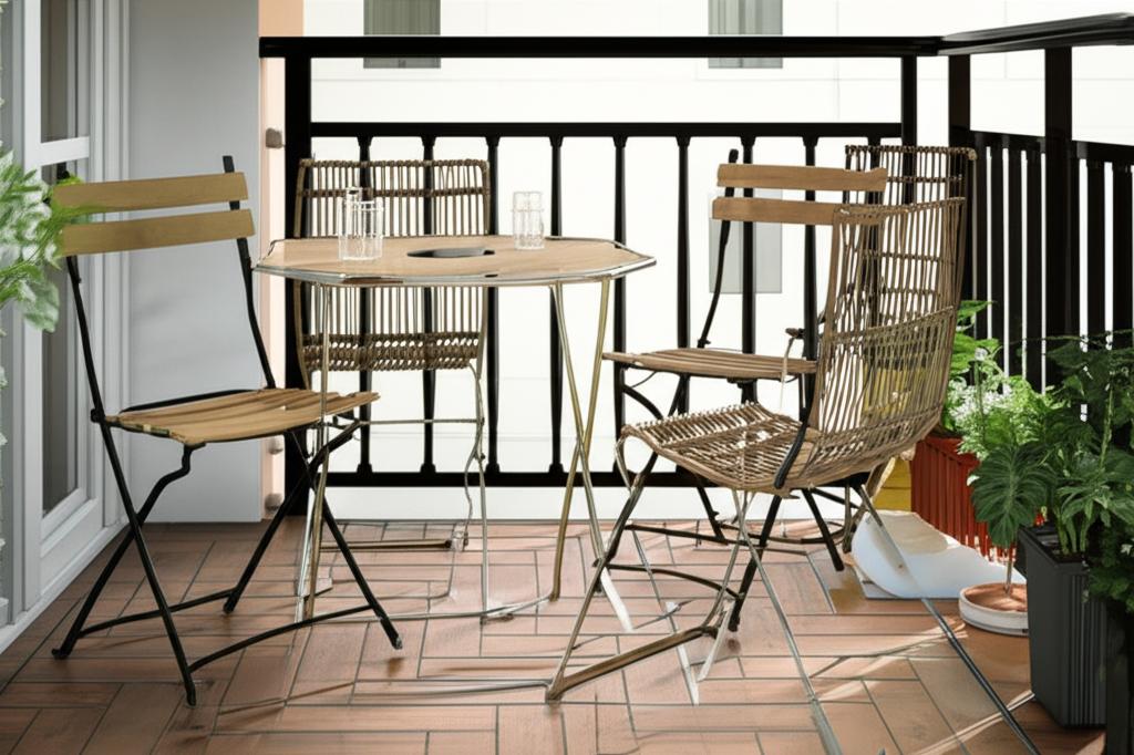Rodzaje składanych mebli balkonowych: materiały i design